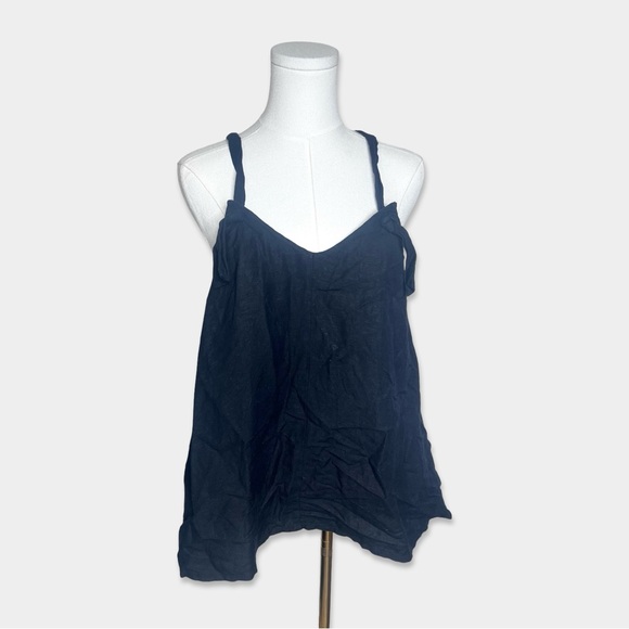 HATCH Size 1 (Small) Blouse Black Color Linen Blend GUC - Picture 2 of 5